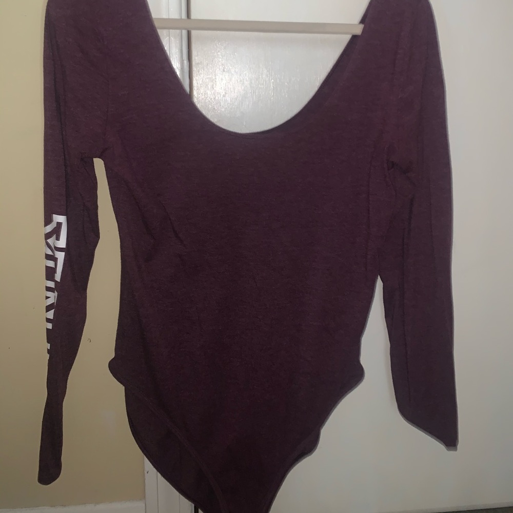 VS PINK Maroon Bodysuit